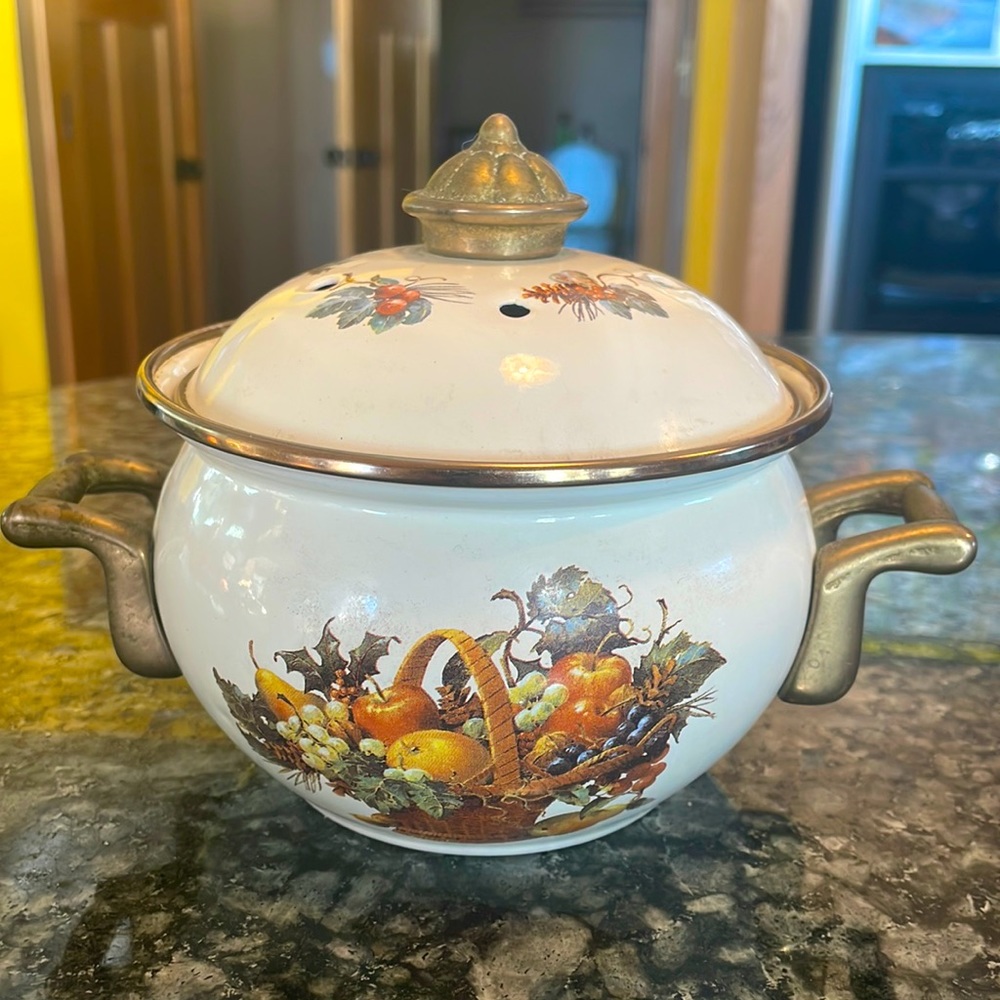 Lincoware Enamel Vented 3/4 Qt Casserole‎ Dish